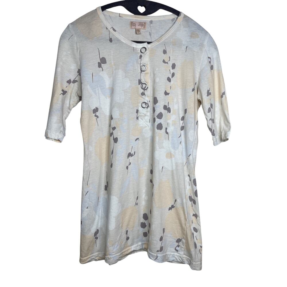 Park Vogel Women’s Top - Lightweight Floral Print/Snap Buttons - Size 2 (Small)